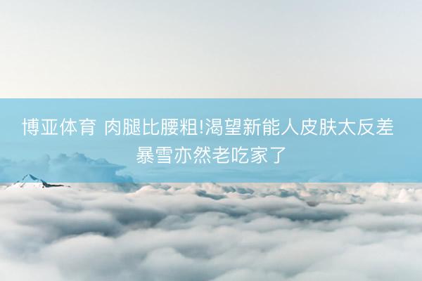 博亚体育 肉腿比腰粗!渴望新能人皮肤太反差 暴雪亦然老吃家了