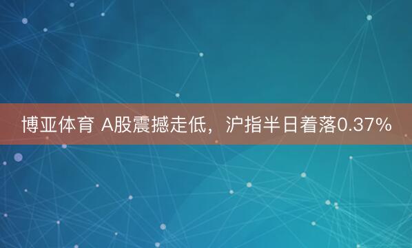 博亚体育 A股震撼走低，沪指半日着落0.37%