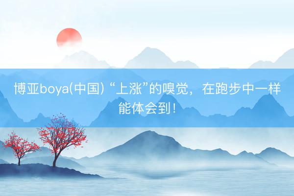 博亚boya(中国) “上涨”的嗅觉,在跑步中一样能体会到!