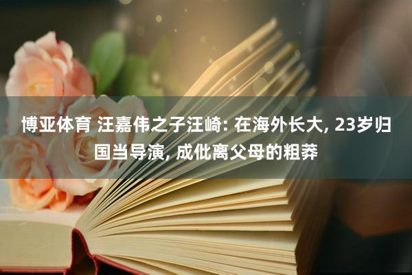博亚体育 汪嘉伟之子汪崎: 在海外长大， 23岁归国当导演， 成仳离父母的粗莽